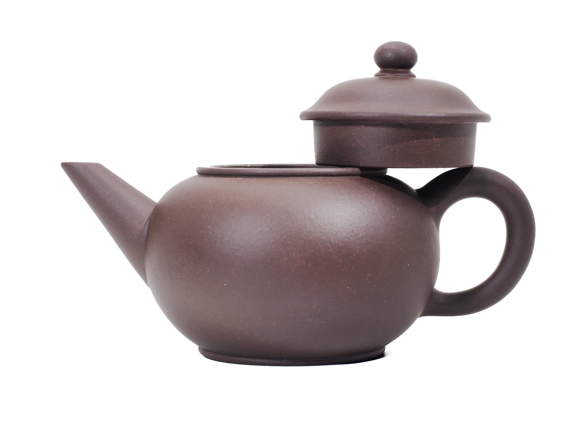 10-Cup Shui Ping Yixing Teapot – open lid left view