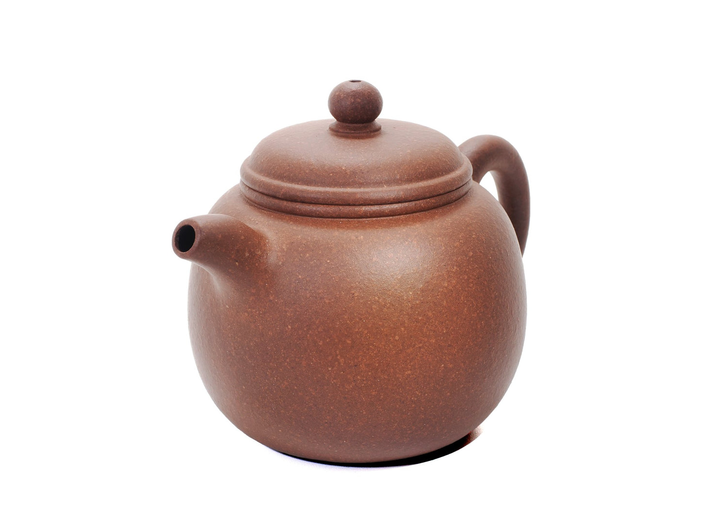 Three-quarter left view of Cha Zhi Ji 匏尊壶 Yixing teapot, 225ml, silver grade Zisha
