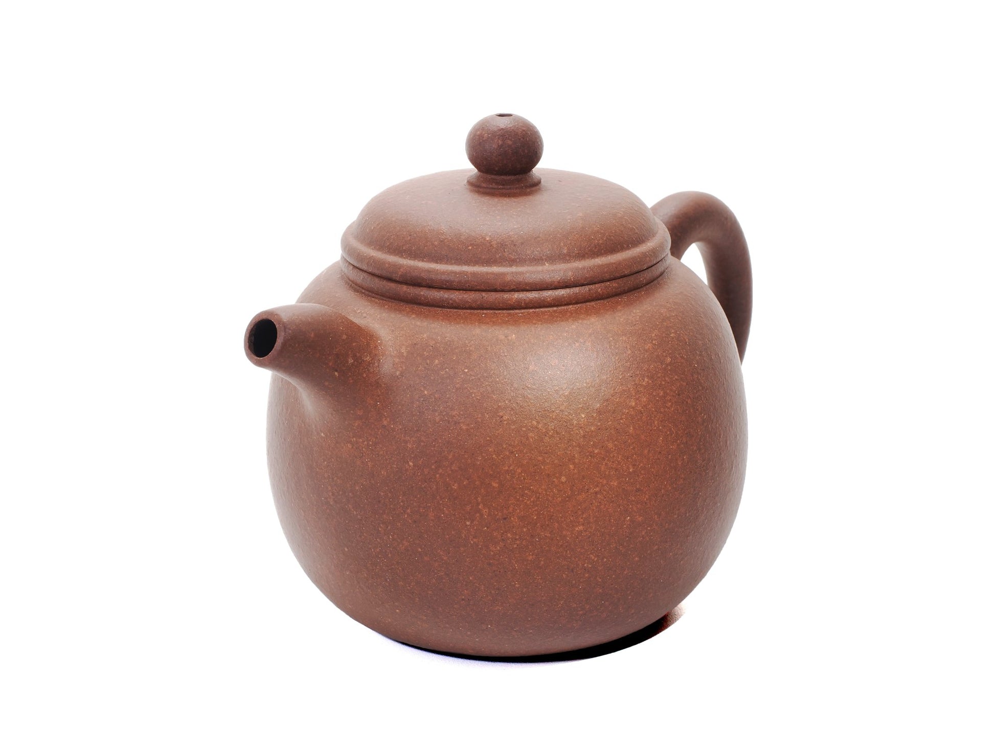 Three-quarter left view of Cha Zhi Ji 匏尊壶 Yixing teapot, 225ml, silver grade Zisha