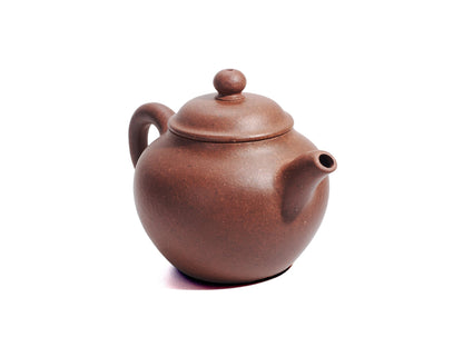 Angled right view of handmade 秋水壶 Yixing teapot, 45ml, diamond grade Zisha clay