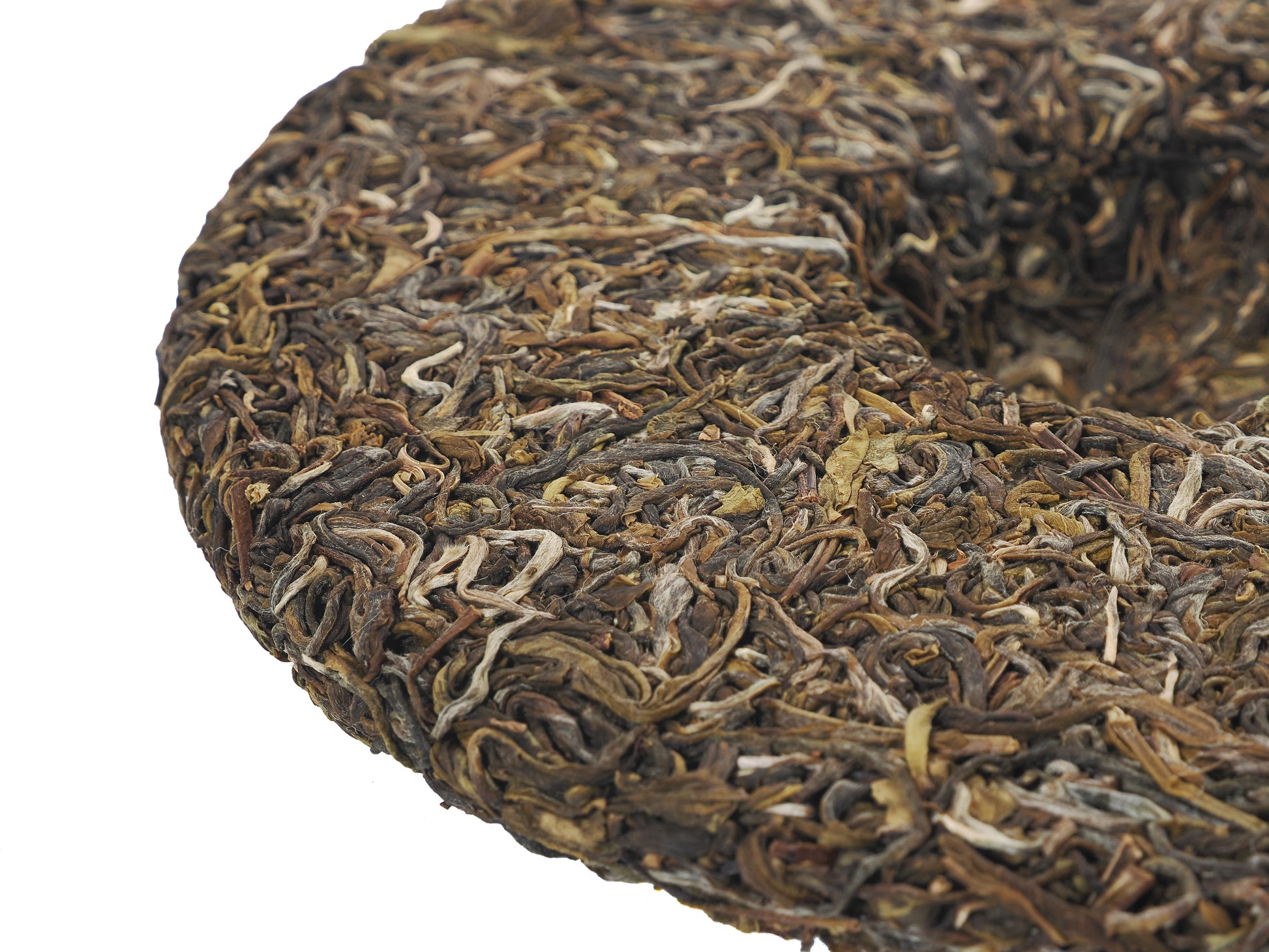 Close-up of Jingmai Ancient Tree Pu-Erh Tea Texture