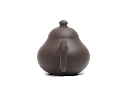 Handle and back view of Li Xing Teapot – 170ml Bronze Grade Zisha
