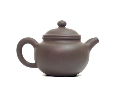 Right side angle of Lian Zi Yixing Teapot – 190ml handmade bronze grade clay teapot