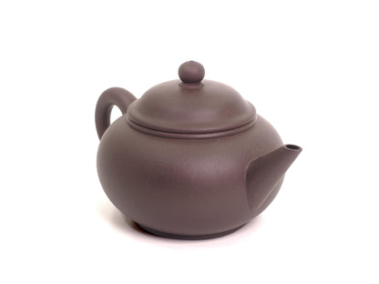 Angled front-right perspective of 330ml Shui Ping Yixing Teapot